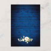 白いバラ ロイヤルブルーの木製ランタン 詳細 エンクロージャーカード (裏面)