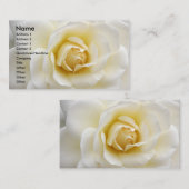 白いバラ 名刺 (正面/裏面)