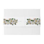 白いバラ 招待状ベリーバンド (裏面例)