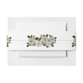 白いバラ 招待状ベリーバンド