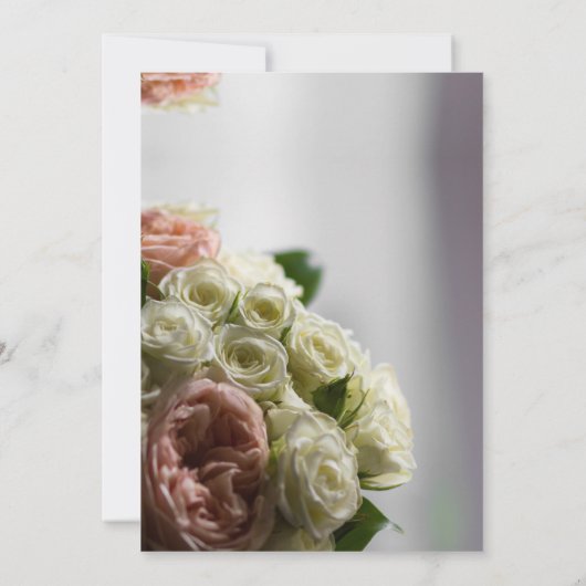 白いバラ。 招待状 (裏面)