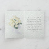 白いバラ - 私の結婚式に来てくれてありがとう、お母さん サンキューカード (内部)