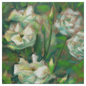 "白いバラ、緑の葉"、美しい花 ファブリック (見本)