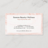 白いバラ – 金ゴールド大理石の渦巻き 名刺 (裏面)