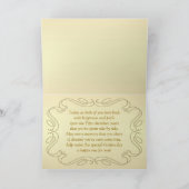 白いバラ、鐘第50の結婚記念日カード カード (内部)