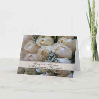 白いバラ <50th> 記念日 カード