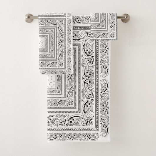 白いバンダナラマ バスタオルセット (インサイチュ)