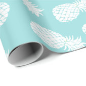 白いパイナップルはどんな色の背景でも ラッピングペーパー (ロールコーナー)