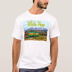 白いパスの基本的なTシャツ Tシャツ
