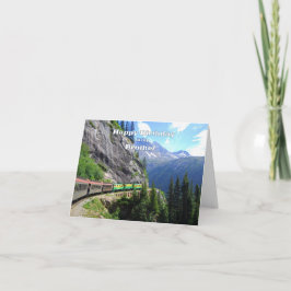 白いパス及びユーコン準州のルートの兄弟の列車の誕生日 カード