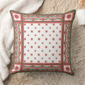 白いパタかわいらしーンにピンクの睡蓮 クッション (ブランケット)