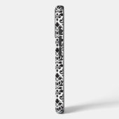 白いパターン上にダマスク黒をスクロール Case-Mate iPhoneケース (裏面 / 左)