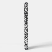 白いパターン上にダマスク黒をスクロール Case-Mate iPhoneケース (裏面 / 左)