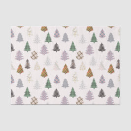 白いパターン（の模様が）あるクリスマスの木を取り除く 薄葉紙