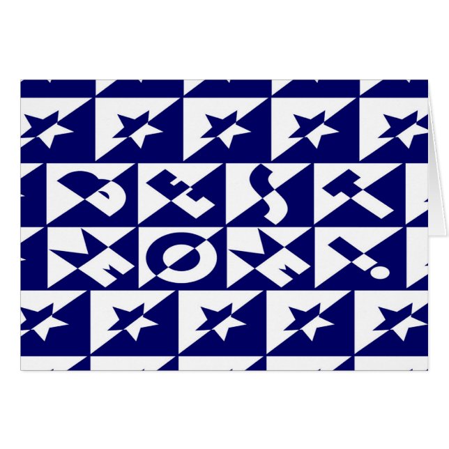 白いパタ最高のーンと星のカードを持つ母の青 (正面横)