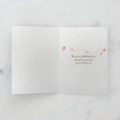 白いパフの花の蝶 カード (内部)