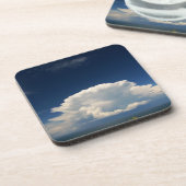 白いパフィーの雲の写真 コースター (左側)
