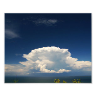 白いパフィーの雲の写真 フォトプリント           