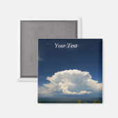 白いパフィーの雲の写真 マグネット (正面/裏面)