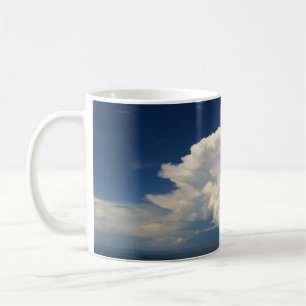 白いパフィー雲 コーヒーマグカップ