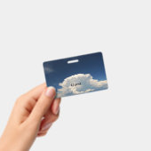 白いパフィー雲 バッジ (Handheld)