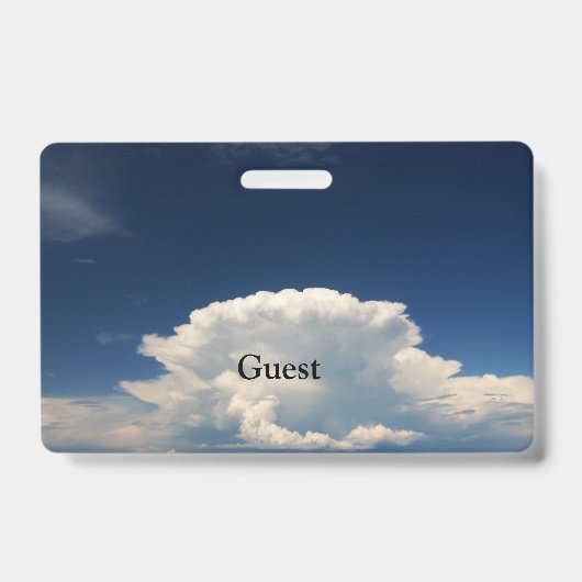 白いパフィー雲 バッジ (Front)