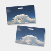 白いパフィー雲 バッジ (Front & Back)