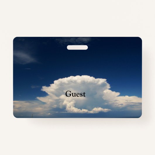 白いパフィー雲 バッジ (正面)