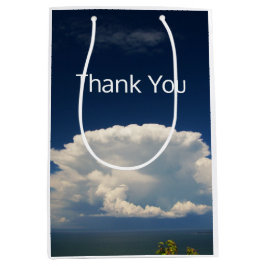 白いパフィー雲 ミディアムペーパーバッグ