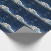 白いパフィー雲 ラッピングペーパー (角)