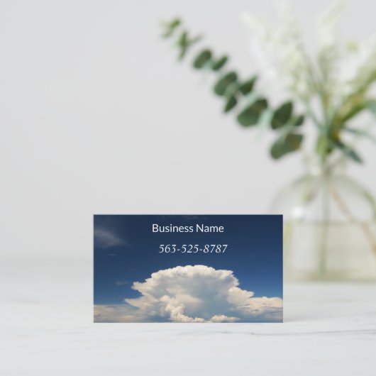 白いパフィー雲 名刺 (スタンド正面)