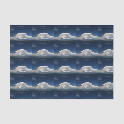 白いパフィー雲 薄葉紙 (正面)