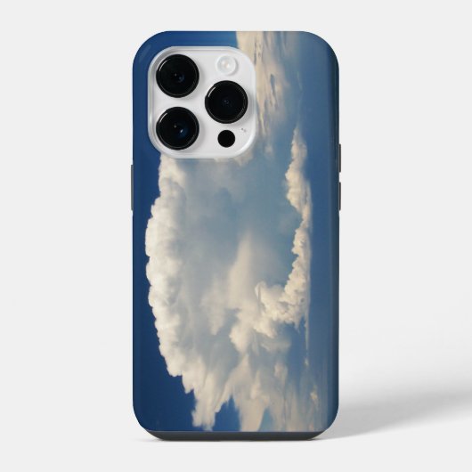 白いパフィー雲 iPhoneケース (裏面)