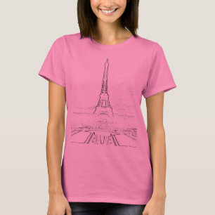 白いパリ Tシャツ