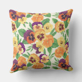 白いパンジー クッション (裏面)