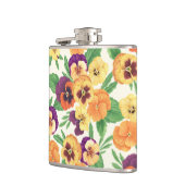 白いパンジー フラスク (左)