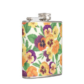 白いパンジー フラスク (右)