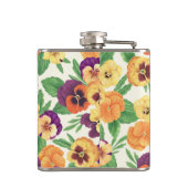 白いパンジー フラスク (裏面)