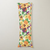 白いパンジー ボディピロー (正面縦)