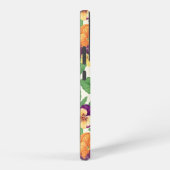 白いパンジー SAMSUNG GALAXYケース (右側面)