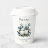 白いパンプキンとグリーンに恋して 紙コップ (裏面)