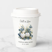 白いパンプキンとグリーンに恋して 紙コップ (正面)