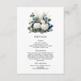 白いパンプキンとユーカリのディテールに恋して エンクロージャーカード