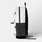 白いパーソナライズされたクモ プリントバックパック (右)