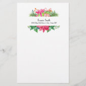 白いパーソナライズされたクリスマスギフト文具 便箋 (正面)