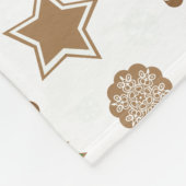 白いパーソナライズされたクリスマス・クッキー フリースブランケット (角)