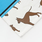 白いパーソナライズされた大きな犬の名前 フリースブランケット (角)