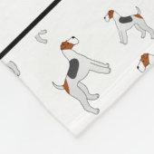 白いパーソナライズされた狐のテリア犬の名前 フリースブランケット (角)