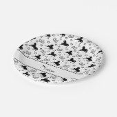 白いパーソナライズされた馬の名を馬に付ける ペーパープレート (アングル)