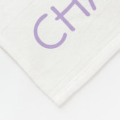 白いパーソナライズの甘い店の水玉模様 フリースブランケット (角)